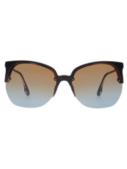 Victoria Beckham - Full UV Protection VB617 Round Blue Gradient Lens Zyl Frame Sunglasses (63)