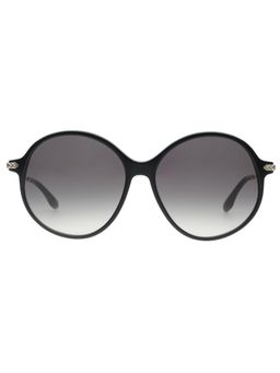 Victoria Beckham - Full UV Protection VB632 Blue Gradient Lens Monel Black Frame Sunglasses (58)