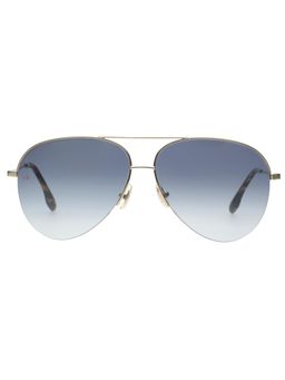 Victoria Beckham - Full UV Protection VB90 Aviator Blue Gradient Lens Metal Frame Sunglasses (62)