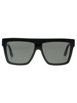 Victoria Beckham - Full UV Protection VB99 Shield Smoke Gradient Lens Zyl Black Frame Sunglasses (59)