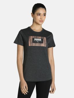 Puma - Graphic Logo Women Grey T-Shirt