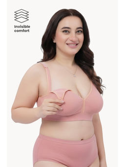 Zelena - Moulded Maternity Bra Wirefree Full Coverage Feeding Bra Rose Gold
