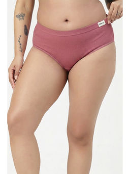 Zelena - Pink Solid Cotton Rib Maternity Hipster Brief
