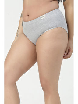 Zelena - Grey Solid Cotton Rib Maternity Hipster Brief