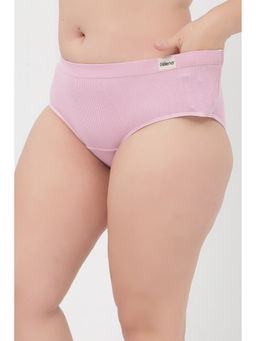 Zelena - Pink Solid Cotton Rib Maternity Hipster Brief