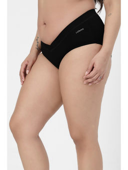 Zelena - Black High Waist C-Section Maternity V-Cut Brief