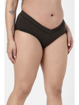 Zelena - Dark Green High Waist C-Section Maternity V-Cut Brief