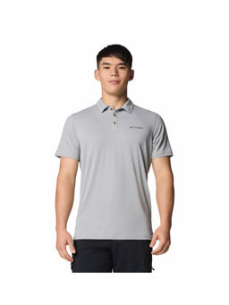 Columbia - Mens Grey Omni-Shade Tech Trail Utility Polo T-Shirt