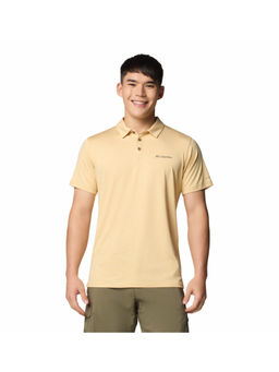Columbia - Mens Yellow Omni-Shade Tech Trail Utility Polo T-Shirt