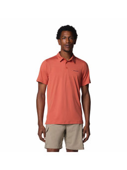 Columbia - Mens Orange Omni-Shade Tech Trail Polo T-Shirt