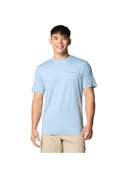 Columbia - Mens Grey Omni-Shade Kwick Hike Blue Graphic T-Shirt