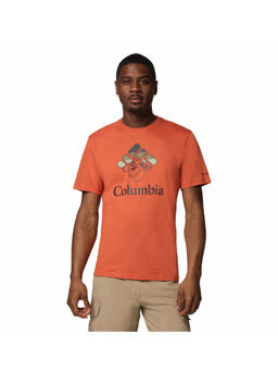 Columbia - Mens Orange M Rapid Ridge Printed T-Shirt