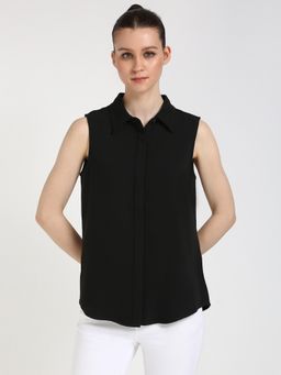 Calvin Klein - Women Black Solid Casual Top