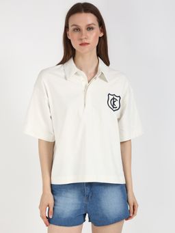 Calvin Klein - Women White Solid Casual Top