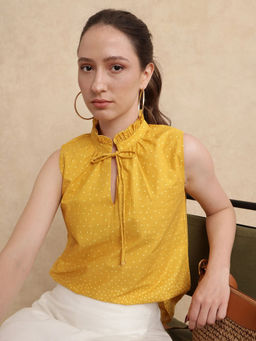 RAREISM - Janlepo Mustard Polka Regular Top