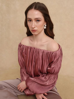 RAREISM - Somhu Pink Fitted Cropped Top