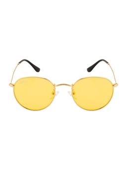 MAGNEQ - Round Shaped Yellow UV Protected Polarized Unisex Sunglasses MG 3447/S C4
