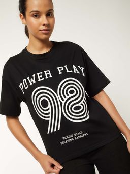max - Women Printed Oversized T-shirt