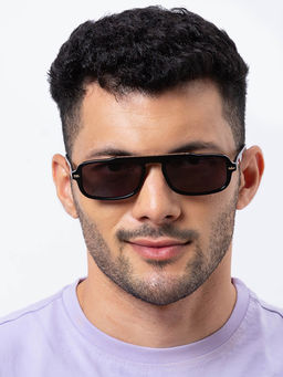 Shisen Fox - Samurai Piano Black Frame Black Lens Sunglasses (54)