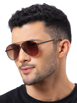 Shisen Fox - Hikoshi Black Frame Brown Lens Sunglasses (56)