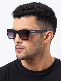 Shisen Fox - Kokoro Black Crystal Frame Grey Lens Sunglasses (54)