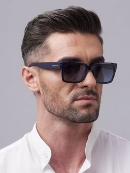 Shisen Fox - Kokoro Blue Crystal Frame Grey Lens Sunglasses (54)