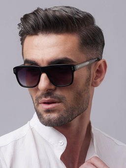 Shisen Fox - Yorokobi Piano Black - Smoke Frame Grey Lens Sunglasses (54)