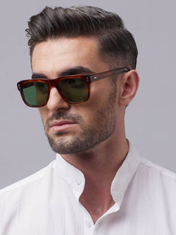 Shisen Fox - Yorokobi Brown Frame Green Lens Sunglasses (54)