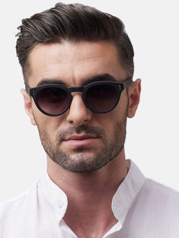 Shisen Fox - Enmei Matte Black Frame Grey Lens Sunglasses (49)