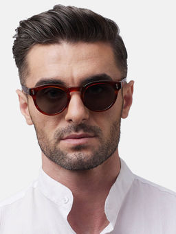 Shisen Fox - Enmei Brown Frame Green Lens Sunglasses (49)