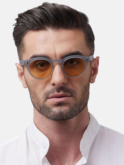 Shisen Fox - Enmei Frost Frame Orange Lens Sunglasses (49)