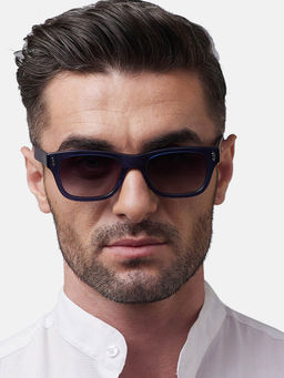 Shisen Fox - Gazo Sapphire Frame Grey Lens Sunglasses (52)