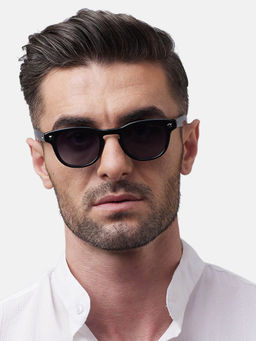 Shisen Fox - Umi Black - Crystal Frame Grey Lens Sunglasses (46)