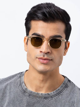 Shisen Fox - Umi Citron Frame Green Lens Sunglasses (46)