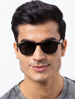 Shisen Fox - Niko Black - Crystal & Polarized Frame Grey Lens Sunglasses (46)