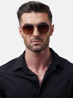 Shisen Fox - Kaen Gold Frame Brown Lens Sunglasses (57)