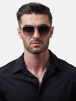 Shisen Fox - Kaen Matte Silver Frame Grey Lens Sunglasses (57)