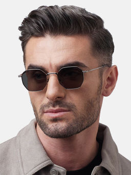 Shisen Fox - Okita Silver - Green Frame Green Lens Sunglasses (51)