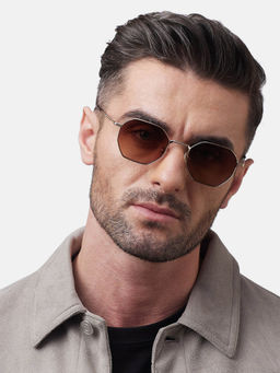 Shisen Fox - Okita Light Gold - Brown Gradient Frame Brown Lens Sunglasses (51)