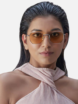 Shisen Fox - Okita Dark Gold - Light Brown Frame Brown Lens Sunglasses (51)