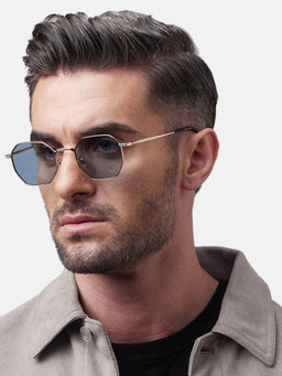 Shisen Fox - Okita Light Gold - Light Blue Frame Blue Lens Sunglasses (51)