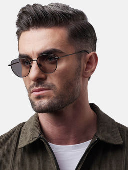 Shisen Fox - Fuji Black - Light Smoke Frame Grey Lens Sunglasses (50)