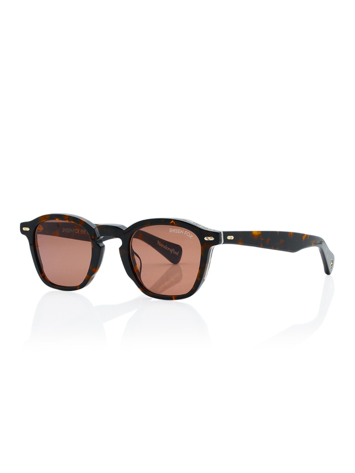 Buy SHISENFOX Niko Dark Brown 2.0 Frame Brown Lens Sunglasses (46