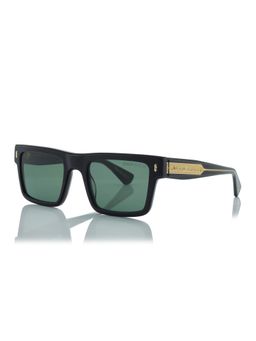 Shisen Fox - Kyoto Black - Gold & Polarized Frame Green Lens Sunglasses (53)