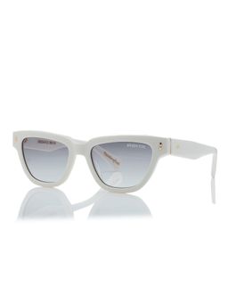 Shisen Fox - Himiko Warm White Frame Grey Lens Sunglasses (52)