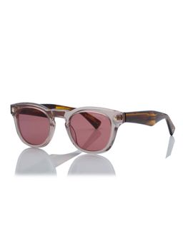 Shisen Fox - Totoro Cinnamon - Bamboo Frame Pink Lens Sunglasses (48)