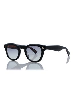 Shisen Fox - Totoro Black - Brown Frame Grey Lens Sunglasses (48)