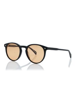 Shisen Fox - Fukui Matte Black Frame Orange Lens Sunglasses (51)
