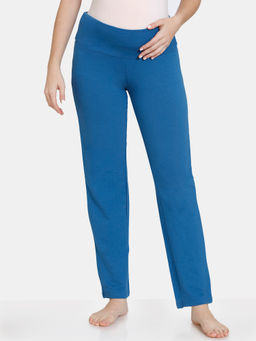 Zivame - Blue Coucou Solid Cotton Maternity Pyjama