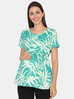 Zivame - Green Coucou Maternity Knit Top